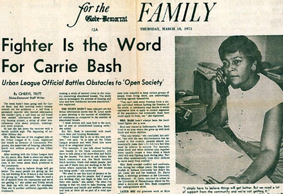 A profile of Carrie Bash written in 1971.