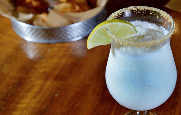 The key lime pie is a frozen rum cocktail with a crushed graham cracker rim. - TOM HELLAUER