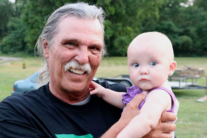 Mizanskey with his great-granddaughter, Aria McReaken. - RAY DOWNS