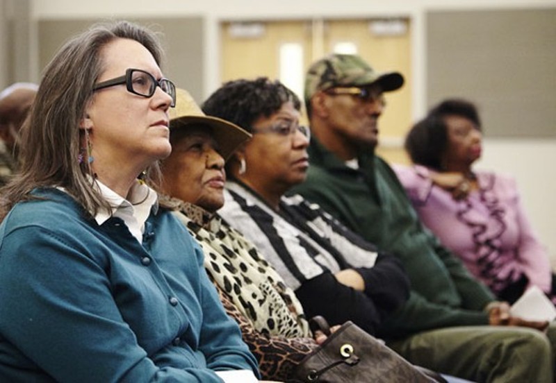 The audience at a Ferguson Commission meeting. - STEVE TRUESDELL