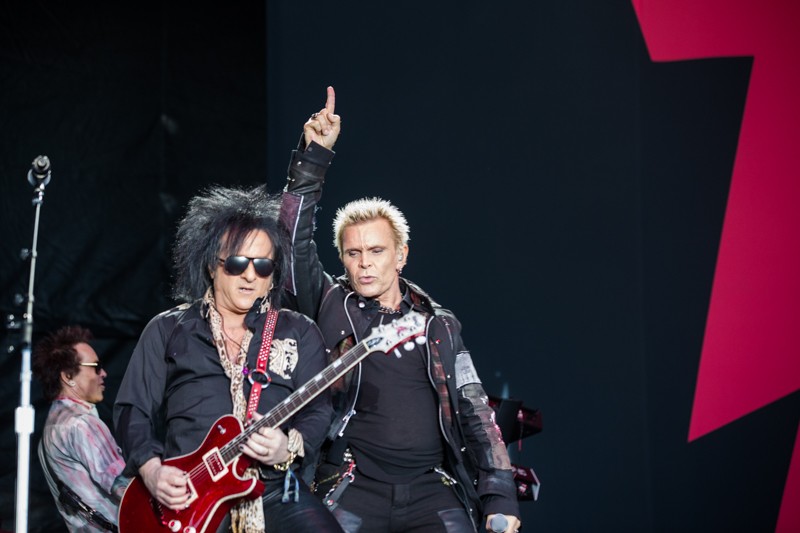Steve Stevens and Billy Idol on the Bud Light stage on Sunday. - Robert Rohe