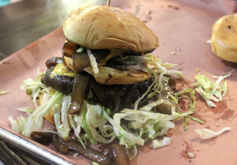 The portobello sandwich at Sugarfire Smokehouse: Every bit as delicious as it looks. - PHOTO BY LAUREN MILFORD