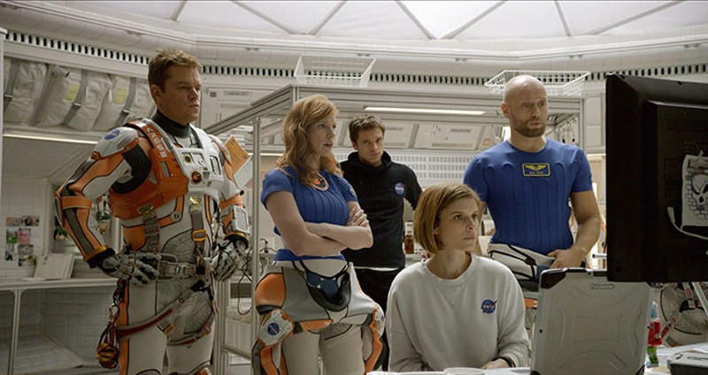Worried astronauts consider their options. - Courtesy of Twentieth Century Fox