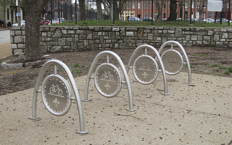 Bike racks around St. Louis are meant to encourage cycling. - Paul Sableman/Flickr