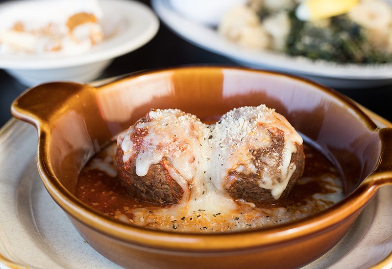 Liliana’s housemade meatballs come with meat sauce and Parmesan cheese. - MABEL SUEN