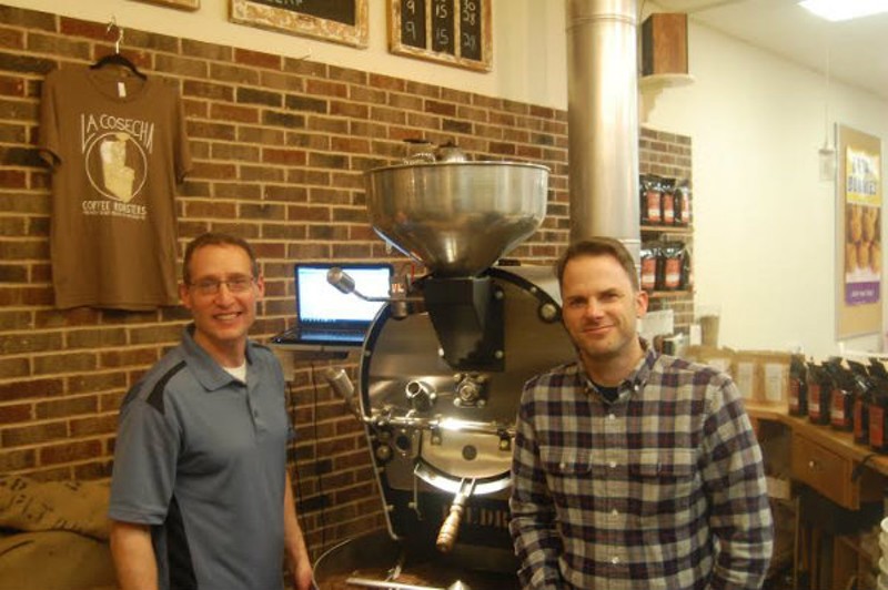Gio Sparks (left) and Jamie Jeschke, co-founders of La Cosecha Coffee Roasters. - HARLAN MCCARTHY