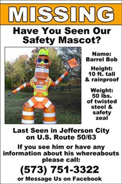 The state launched a campaign to find Barrel Bob after he disappeared on March 19. - MISSOURI DEPARTMENT OF TRANSPORTATION