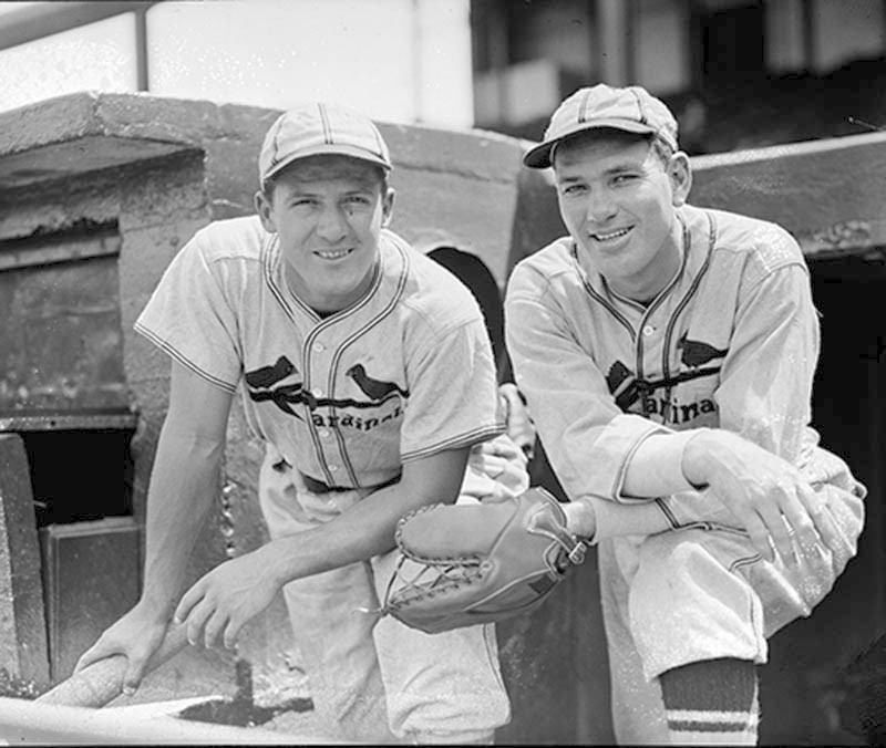 Joe Medwick and Dizzy Dean. - COURTESY OF THE BOSTON PUBLIC LIBRARY LESLIE JONES COLLECTION