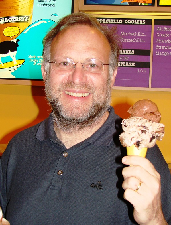 Jerry Greenfield, one half of Ben & Jerry's Ice Cream, chows down. - Courtesy of Michael D'Andrea