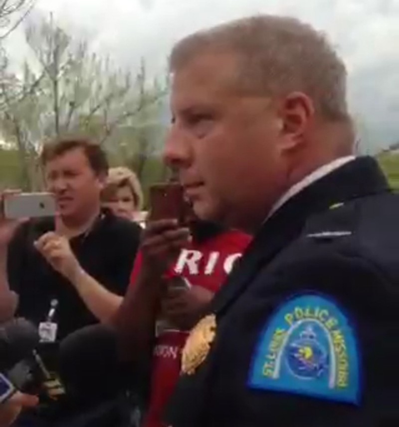 St. Louis Police Chief Sam Dotson briefs media following a deadly police shooting. - IMAGE VIA SLMPD PERISCOPE
