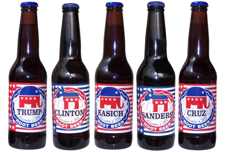 Fitz's is offering customers the chance to show their support for their respective candidate this election season by purchasing limited edition, specially labeled bottles. - Courtesy of Fitz's