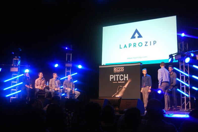 LaproZip's team pitches its business plan to judges and investors. - PHOTO BY HARLAN MCCARTHY