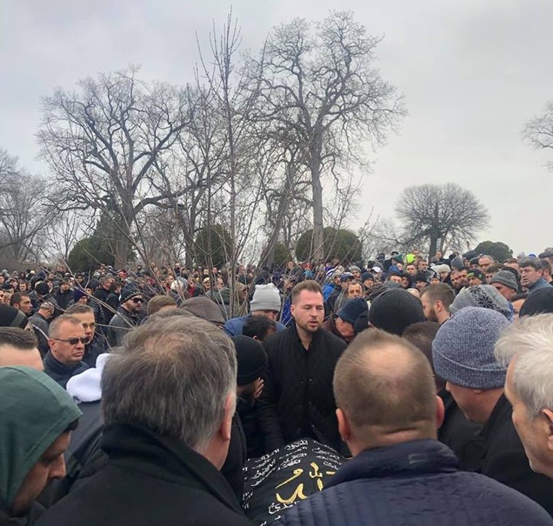 Mourners at Erna Grbic's funeral. - COURTESY OF DZEMAL BIJEDIC