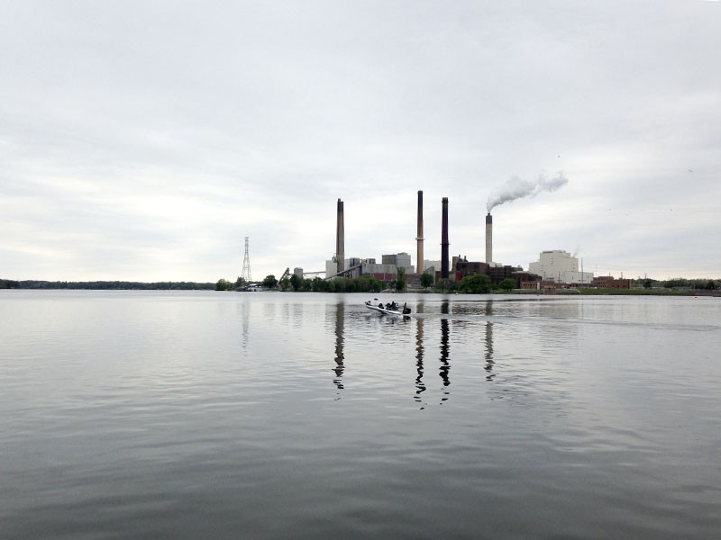 Even the city power plant looks picturesque from the shore of Lake Springfield. - PHOTO BY DOYLE MURPHY