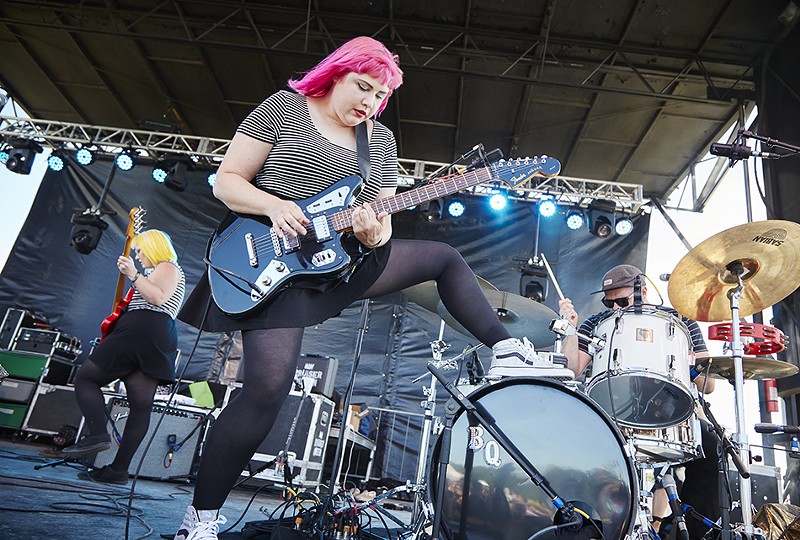 Bruiser Queen rocking this year's LouFest. - Photo by Steve Truesdell