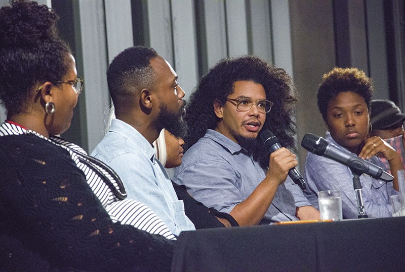 As part of a panel of black artists, Kahlil Irving called for St. Louis' Contemporary Art Museum to remove Kelley Walker's work. - PHOTO BY DANNY WICENTOWSKI