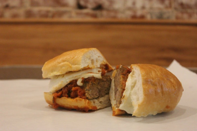 The meatloaf sandwich is Byron Smith's user-friendly answer to the meatball sandwich. - Cheryl Baehr