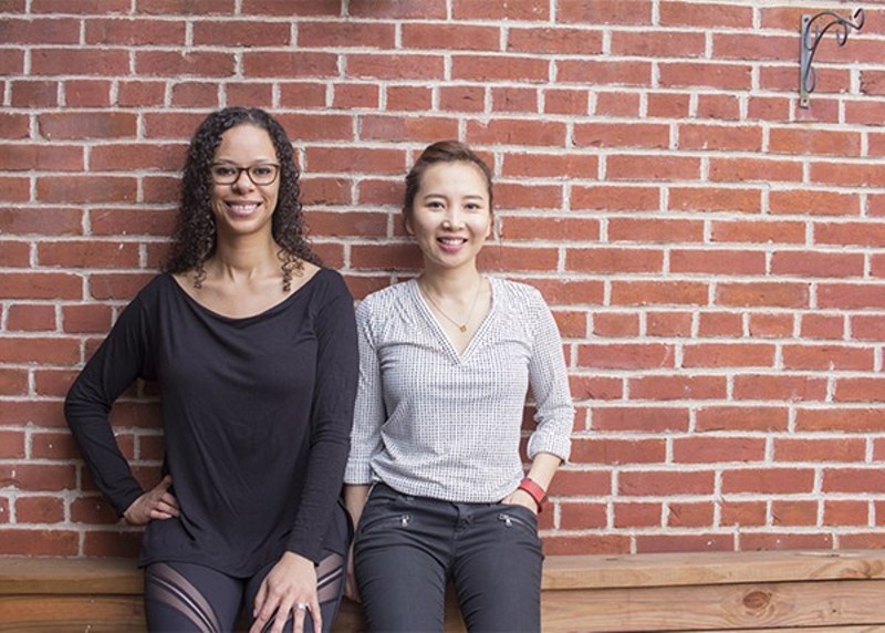 Co-owners Misha K. Sampson (left) and Alexis Kim in happier times. - PHOTO BY MABEL SUEN