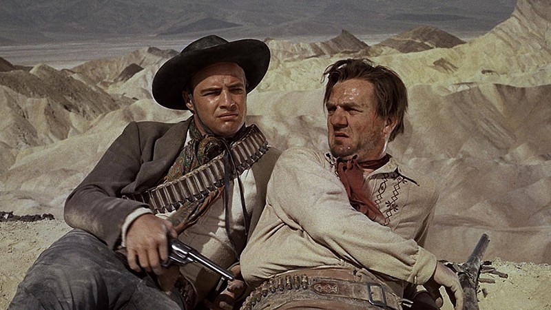 Marlon Brando and Karl Malden star as former partners on a collision course in One-Eyed Jacks.