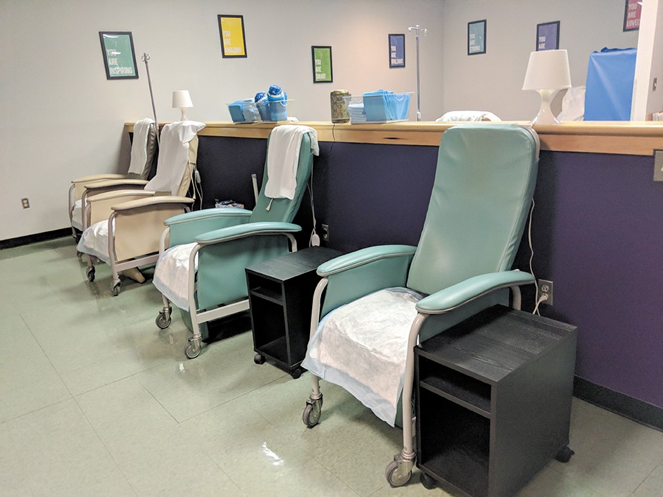 A waiting room at an Illinois abortion clinic. In Missouri, patients must wait 72 hours between consultation and procedure. - DANNY WICENTOWSKI