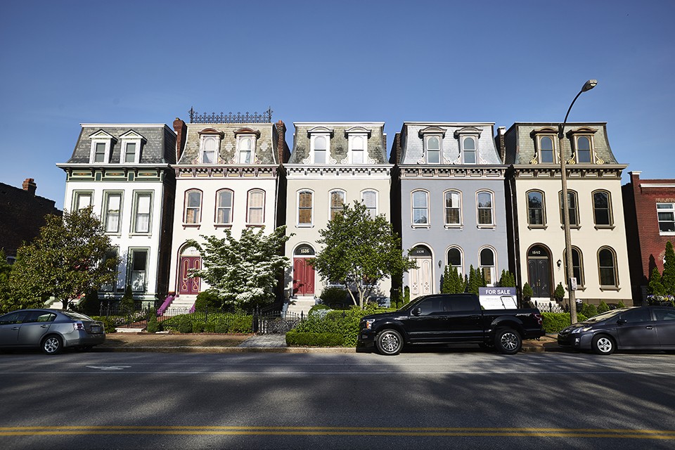 Lafayette Square's painted ladies today. - THEO WELLING