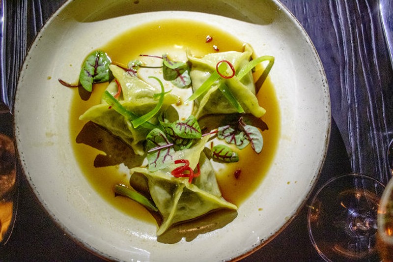 Mushroom and ginger dumplings are one of the Bellwether's small plates offerings. - CHERYL BAEHR
