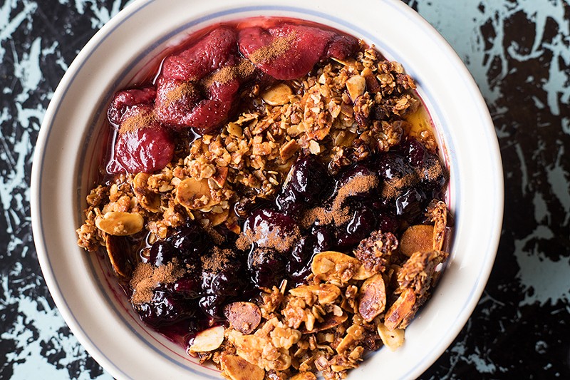 Morning Glory’s parfait features layers of yogurt, fruit and granola, topped with cinnamon and honey. - MABEL SUEN