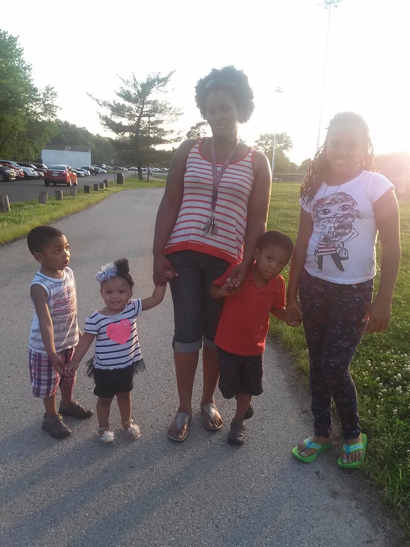Ritania Rice and her four children in a photo taken at Forestwood Park before an interaction with an officer went south. - COURTESY OF THE RICE FAMILY
