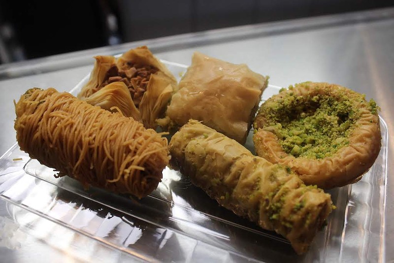Sedara Sweets & Ice Cream, which opened May 18 in Affton, offers fifteen types of baklava. - KATIE COUNTS