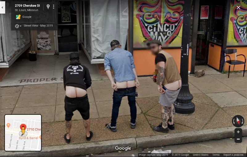 Its a shame their faces are blurred out, or else we could find these guys and throw them the parade they deserve. - VIA GOOGLE STREET VIEW