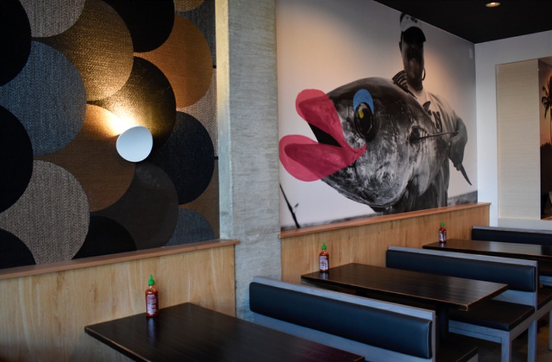 Inside LemonShark, the artwork and decor reflect the poke-inspired menu. - Liz Miller