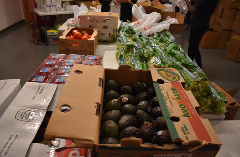 Fresh avocados, grapes and cherry tomatoes ready for students to shop. - Liz Miller