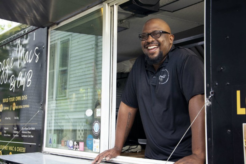 Chef Bryan Scott is happy to finally be doing his own thing with Doggie Mac's food truck. - ANDY PAULISSEN