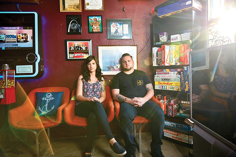 Jodie and Joshua Timbrook have created a home for comedy and live music in their bar, the Heavy Anchor. - THEO WELLING