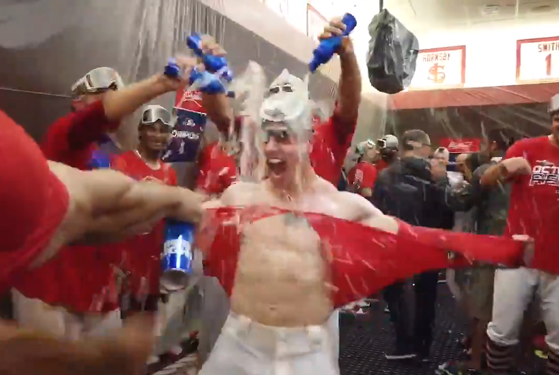 The Cardinals' Dampest, Most Shirtless-est Champion is Tyler O'Neill