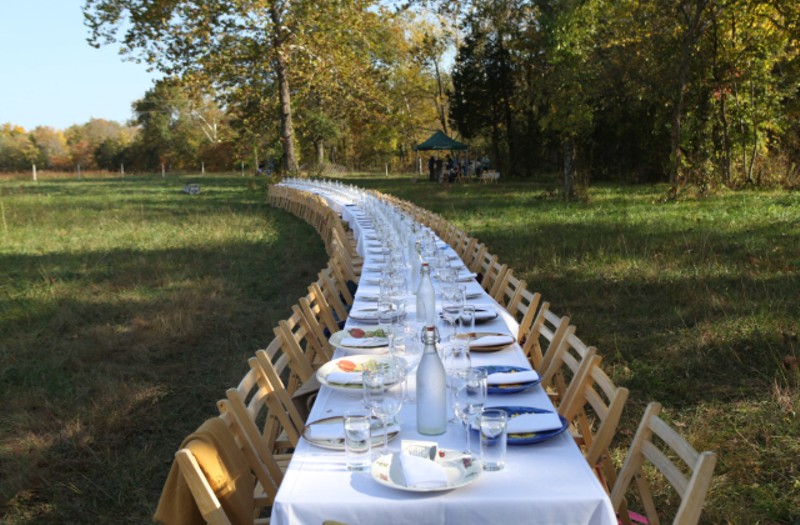The spread at the 2015 Outstanding in the Field dinner at Such and Such Farm. - Courtesy Outstanding in the Field