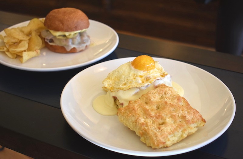 The buttermilk biscuit sandwich at Winslow's Table was something to be grateful for in November. - Liz Miller