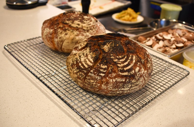 Craig Rivard and his team of cooks are baking bread in-house for the Little Neck clam dish. - LIZ MILLER