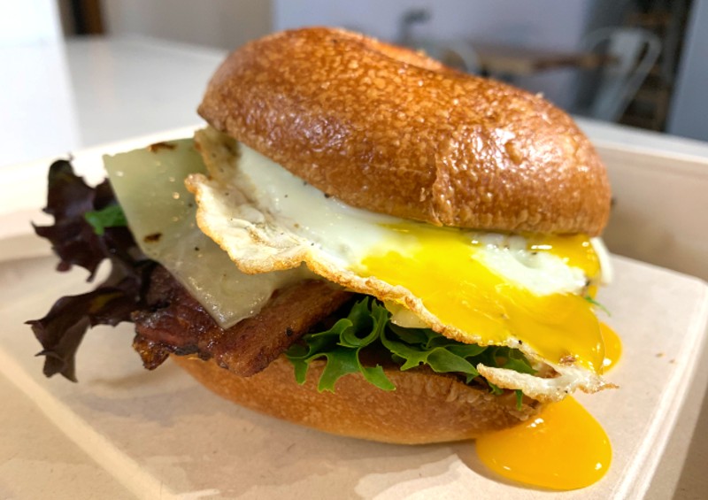 Housemade bagels are a highlight of Yolklore's new build-your-own breakfast sandwich menu. - COURTESY YOLKLORE