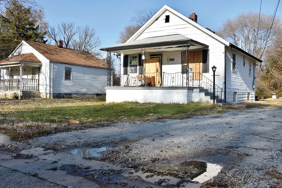 The house at 785 Mildred Avenue in Cahokia, Illinois was closed up after the killing. - DOYLE MURPHY