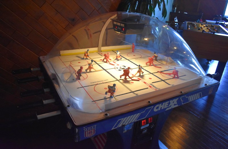 Bubble hockey is just one of the games at the Get Down. - LIZ MILLER