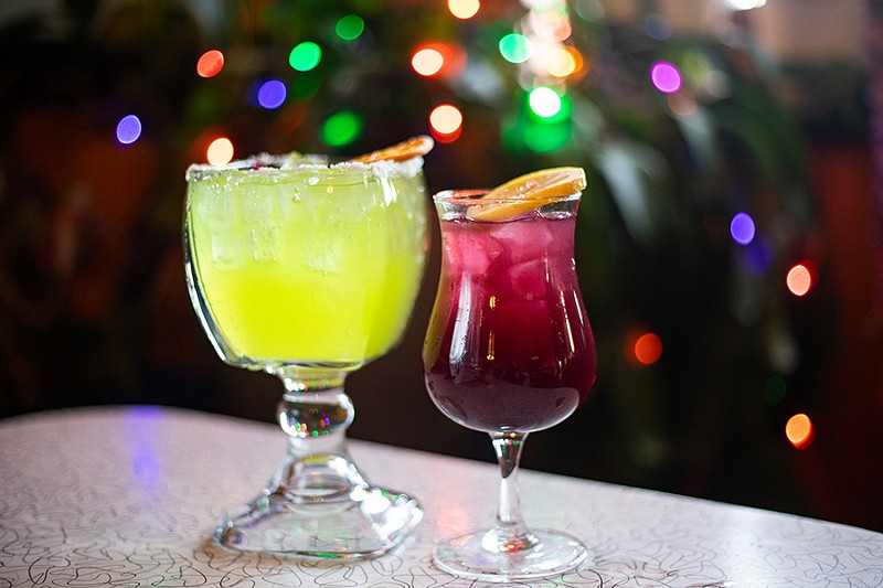 The Circus Margarita and Purple Margarita, two signature cocktails at the new location. - MABEL SUEN