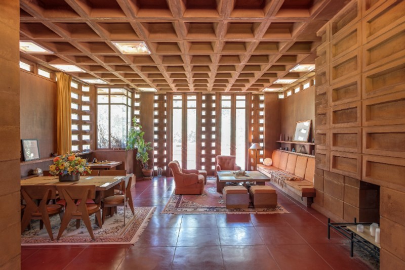 The house is an example of Frank Lloyd Wright's Usonian Automatic style. - COURTESY FRANK LLOYD WRIGHT INITIATIVE