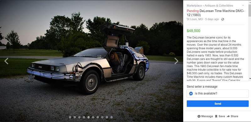 DeLorean Time Machine Car For Sale in St. Louis (6)