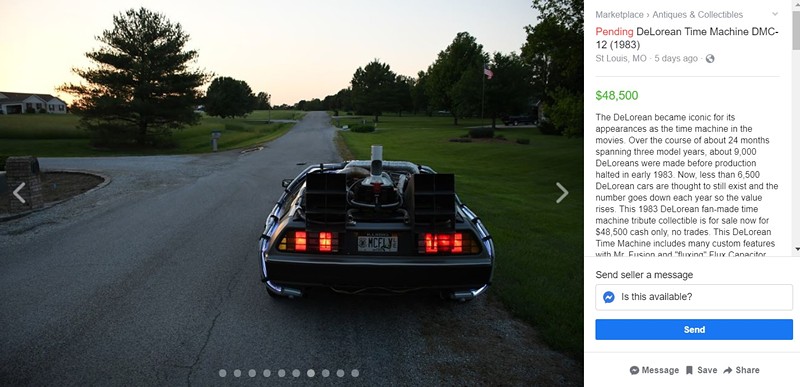 DeLorean Time Machine Car For Sale in St. Louis (8)