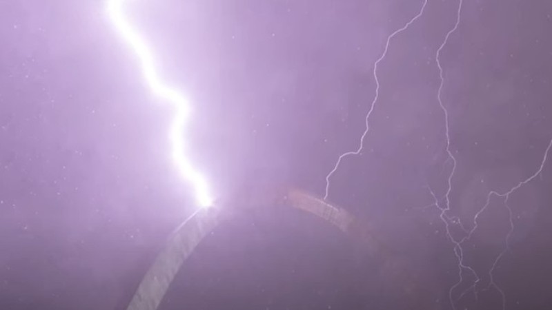 Image from the July 19, 2020 storms. - Screengrab via Dan Robinson / YouTube