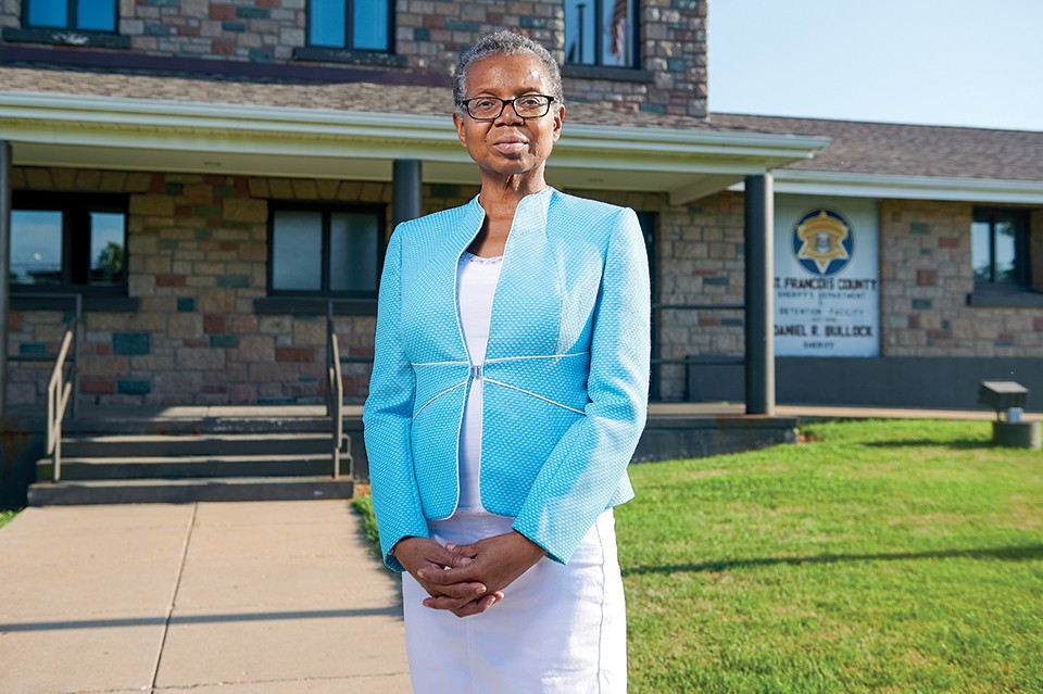 Vonne Karraker, a lawyer in Farmington, Mo., has become the face of the local resistance against the St. Francois County Jail, pictured here. - MICHAEL THOMAS FOR THE MARSHALL PROJECT