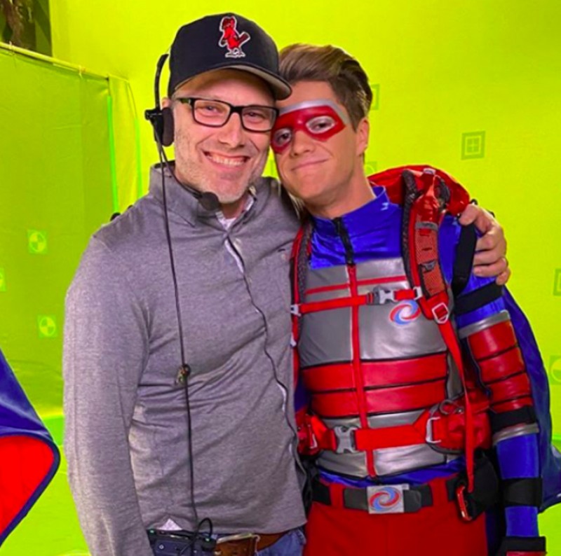 Mike Caron with Jace Norman, who plays Henry Hart of Henry Danger. - DRE SWAIN