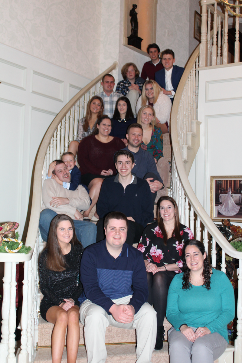 Christmas Eve Mass with all the cousins on the staircase of Margie and Ed Imo's house. - Photo Courtesy of Emily Imo