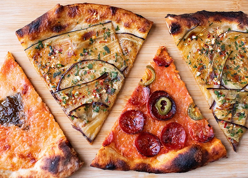 Bonci, pepperoni and margherita pizzas. - MABEL SUEN
